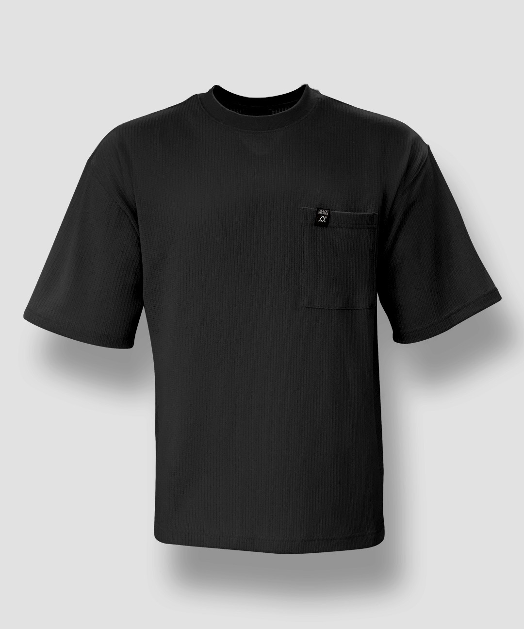 실링 와플 반팔 티셔츠 (블랙)